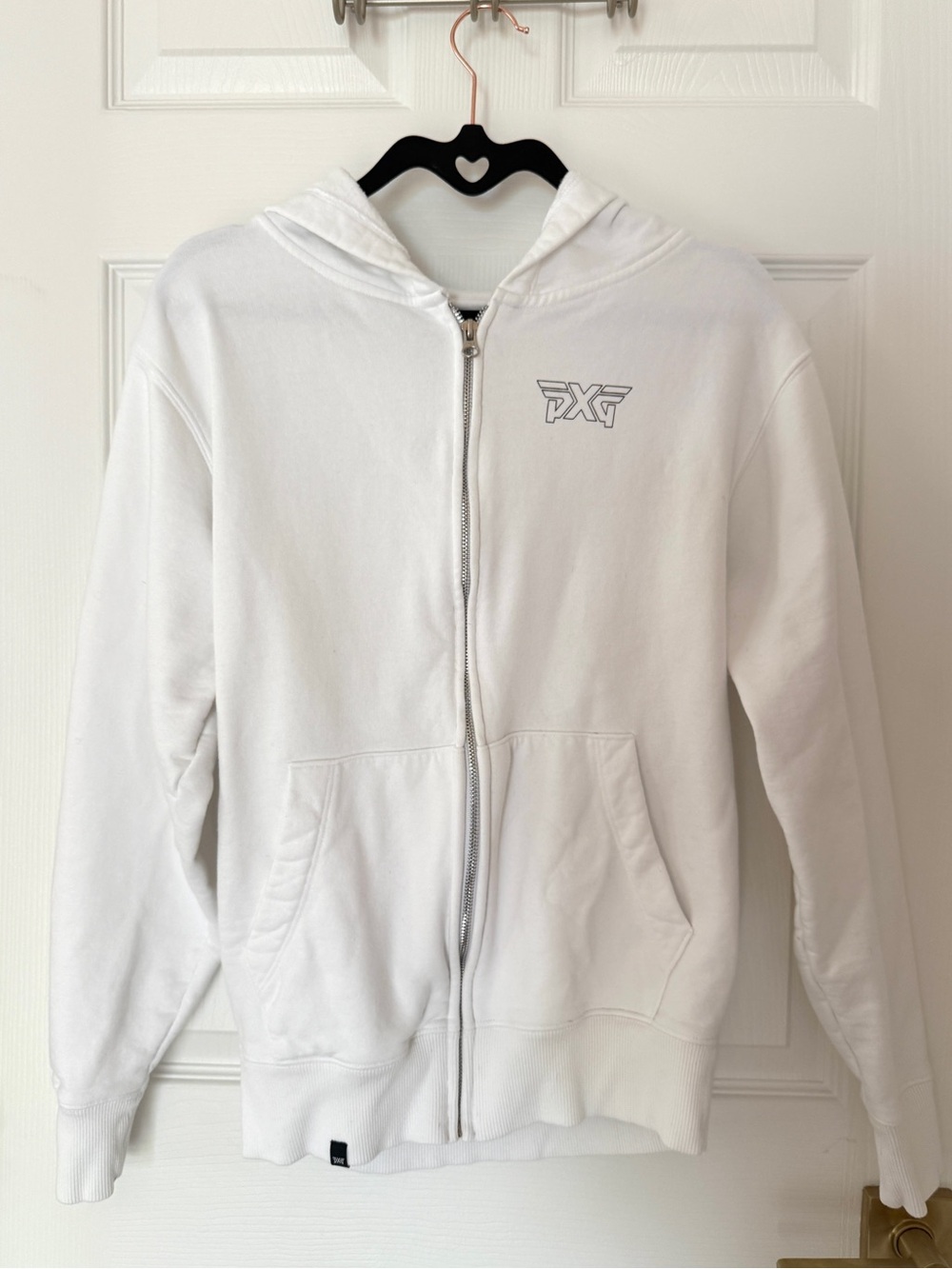 PXG White Full-Zip Hooded Jacket Size XS